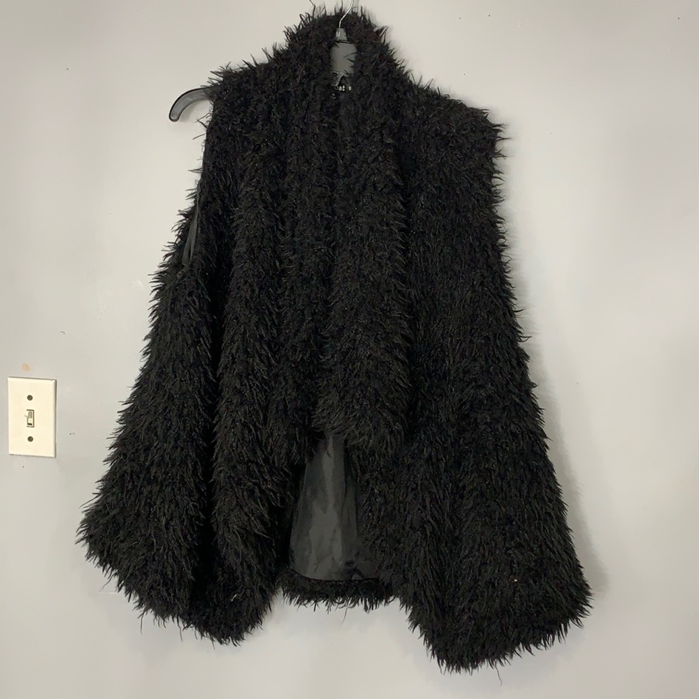 Fuzzy sleeveless sweater